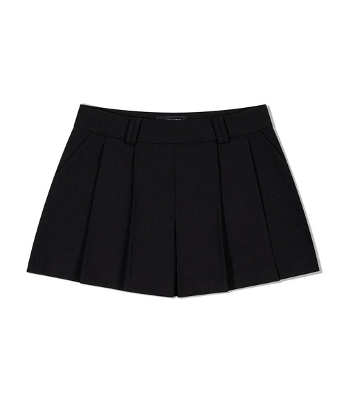 プリーツスカートパンツ（ブラック）