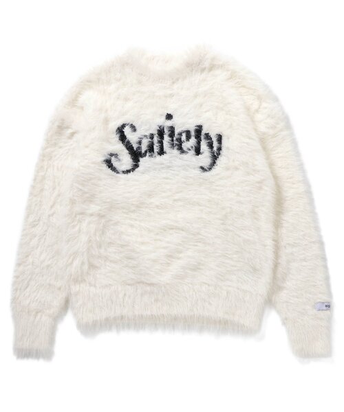 algy(アルジー)の「ロゴジャガードシャギーニット(ニット/セーター・キッズ・レッド/オフホワイト/グレー・XX-SMALL/X-SMALL/SMALL/MEDIUM)」の3枚目の写真