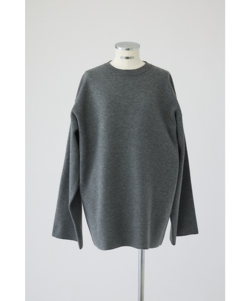 RIM.ARK(リムアーク)の「Middle length box knit tops ミドルレングスボックスニットトップス(ニット/セーター・レディース・ホワイト/グレー/カーキ/ブラック・FREE)」の3枚目の写真