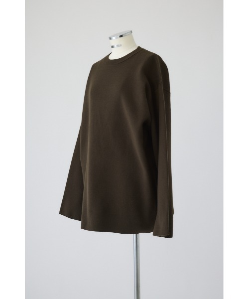 RIM.ARK(リムアーク)の「Middle length box knit tops ミドルレングスボックスニットトップス(ニット/セーター・レディース・ホワイト/グレー/カーキ/ブラック・FREE)」の4枚目の写真