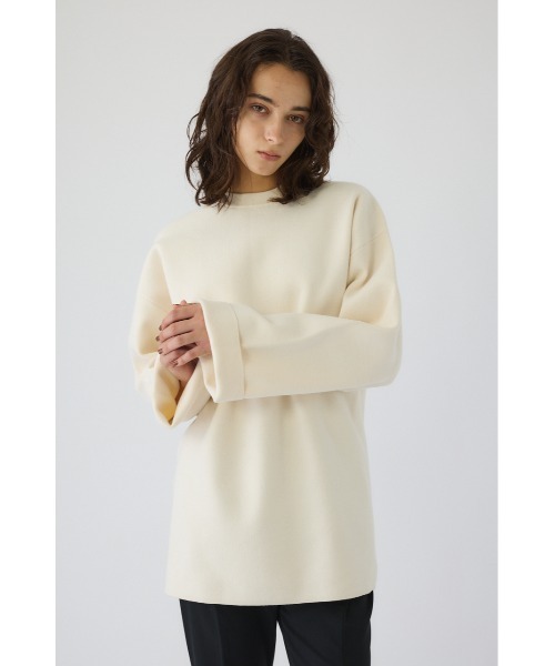RIM.ARK(リムアーク)の「Middle length box knit tops ミドルレングスボックスニットトップス(ニット/セーター・レディース・ホワイト/グレー/カーキ/ブラック・FREE)」の8枚目の写真