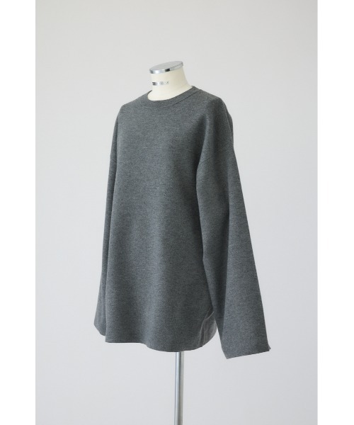 RIM.ARK(リムアーク)の「Middle length box knit tops ミドルレングスボックスニットトップス(ニット/セーター・レディース・ホワイト/グレー/カーキ/ブラック・FREE)」の18枚目の写真