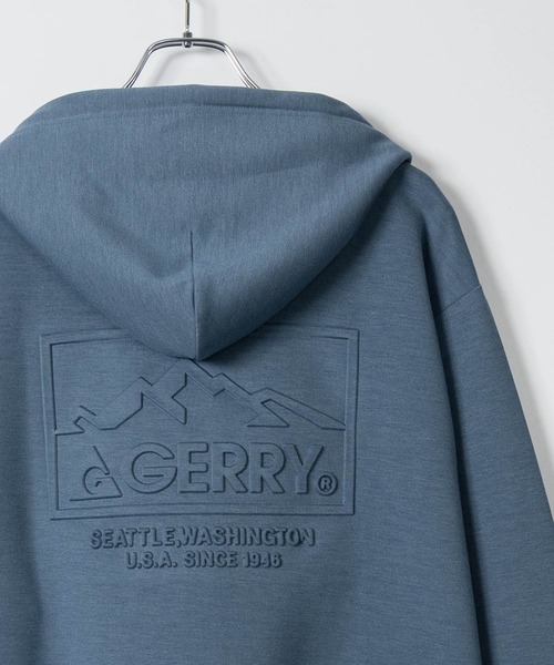 GERRY(ジェリー)の「【ag】〔GERRY/ジェリー〕シルクタッチストレッチ エンボス加工 フルジップパーカー(パーカー・メンズ・ブラック/ブルー/ホワイト/ライトグレー・MEDIUM/LARGE)」の4枚目の写真