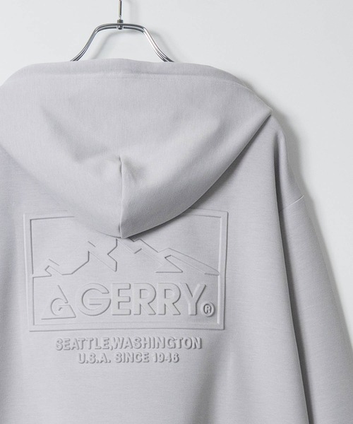 GERRY(ジェリー)の「【ag】〔GERRY/ジェリー〕シルクタッチストレッチ エンボス加工 フルジップパーカー(パーカー・メンズ・ブラック/ブルー/ホワイト/ライトグレー・MEDIUM/LARGE)」の3枚目の写真