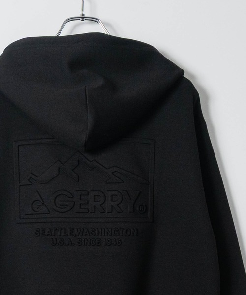 GERRY(ジェリー)の「【ag】〔GERRY/ジェリー〕シルクタッチストレッチ エンボス加工 フルジップパーカー(パーカー・メンズ・ブラック/ブルー/ホワイト/ライトグレー・MEDIUM/LARGE)」の2枚目の写真