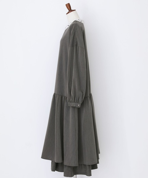 somari imagination（ソマリ イマジネーション）の「『襟レースフレアワンピース』（ドレス・レディース・ブラック/チャコールグレー・1/2）」の18枚目の写真