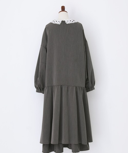 somari imagination（ソマリ イマジネーション）の「『襟レースフレアワンピース』（ドレス・レディース・ブラック/チャコールグレー・1/2）」の7枚目の写真