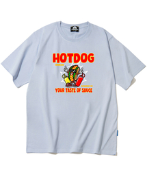 ホットドッグチル グラフィックTシャツ - パープル