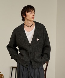 CREO STORE（クレオストア）の「Contrast Elbow Patch Cardigan/コントラストエルボーパッチカーディガン/手洗い可能（カーディガン/ボレロ）」