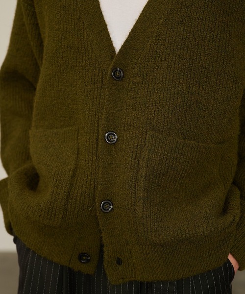 セール】Contrast Elbow Patch Cardigan/コントラストエルボーパッチ