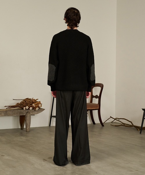 Forte(フォルテ)(フォルテ)の「Contrast Elbow Patch Cardigan/コントラストエルボーパッチカーディガン/手洗い可能(カーディガン/ボレロ・メンズ・グレー/ブラック/カーキ・MEDIUM/LARGE)」の13枚目の写真