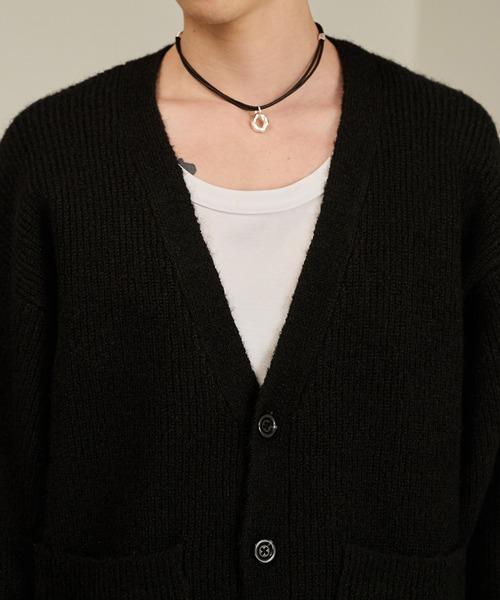 Forte(フォルテ)(フォルテ)の「Contrast Elbow Patch Cardigan/コントラストエルボーパッチカーディガン/手洗い可能(カーディガン/ボレロ・メンズ・グレー/ブラック/カーキ・MEDIUM/LARGE)」の15枚目の写真