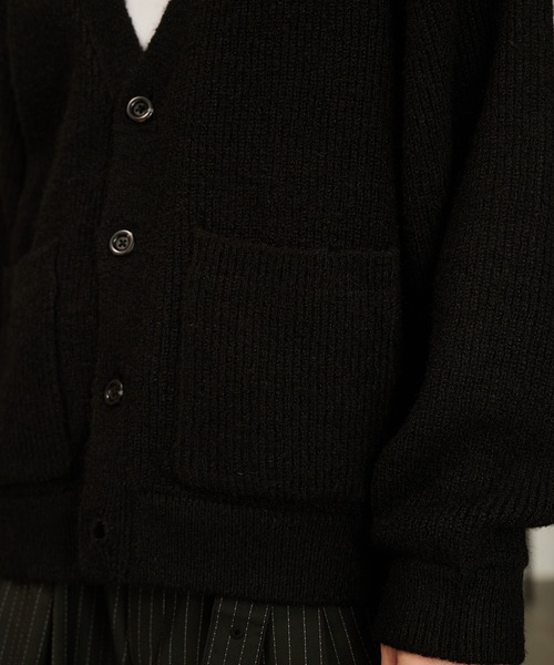 Forte(フォルテ)(フォルテ)の「Contrast Elbow Patch Cardigan/コントラストエルボーパッチカーディガン/手洗い可能(カーディガン/ボレロ・メンズ・グレー/ブラック/カーキ・MEDIUM/LARGE)」の16枚目の写真