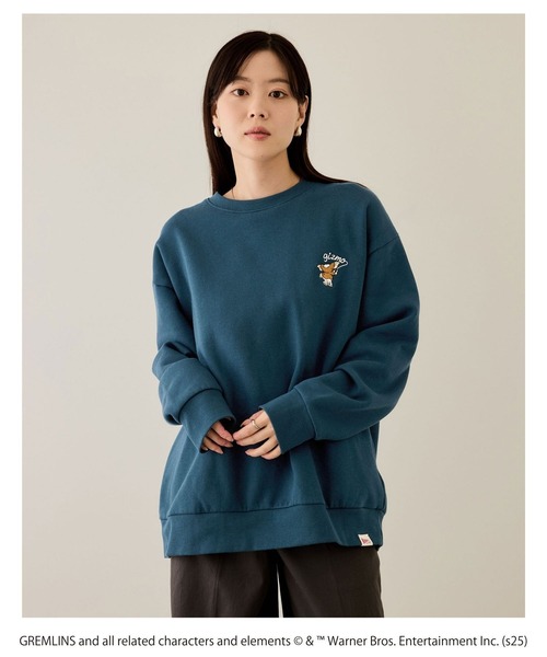 Mac-House（マックハウス）の「グレムリン サガラ刺繍トレーナー（スウェット・メンズ・ブルーグリーン/オートミール・S/M/L/XL）」の4枚目の写真