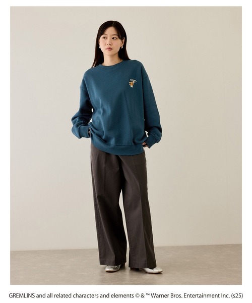 Mac-House（マックハウス）の「グレムリン サガラ刺繍トレーナー（スウェット・メンズ・ブルーグリーン/オートミール・S/M/L/XL）」の6枚目の写真