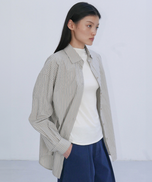EN OR(エンオール)の「CLASSIC STRIPE SHIRTS FROM JAPAN - IVORY(シャツ/ブラウス・レディース・その他・FREE)」の1枚目の写真