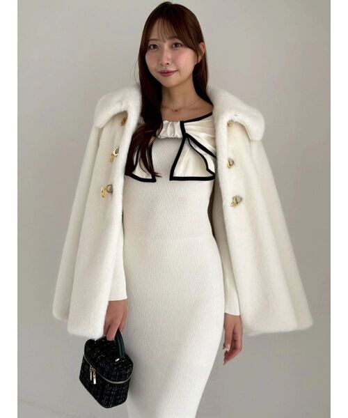 セール】パイピングリボンニットワンピース（ワンピース）｜dazzlin