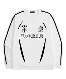 ジャージブロックコアユニークスウェット(VLS0014) ホワイト/ブラック