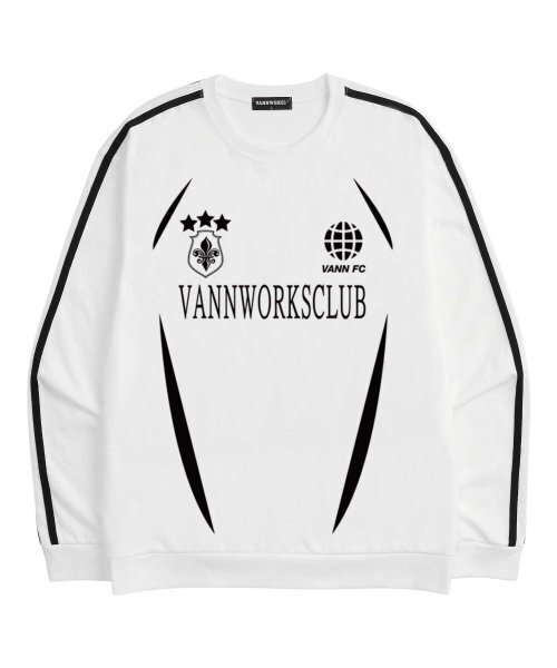VANNWORKS(バンワークス)の「ジャージブロックコアユニークスウェット(VLS0014) ホワイト/ブラック(スウェット・レディース・その他・LARGE/MEDIUM/X-LARGE/XX-LARGE)」の1枚目の写真