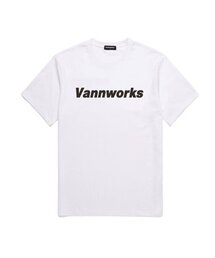 ベーシックロゴ半袖Tシャツ (VS0009) ホワイト_ブラック