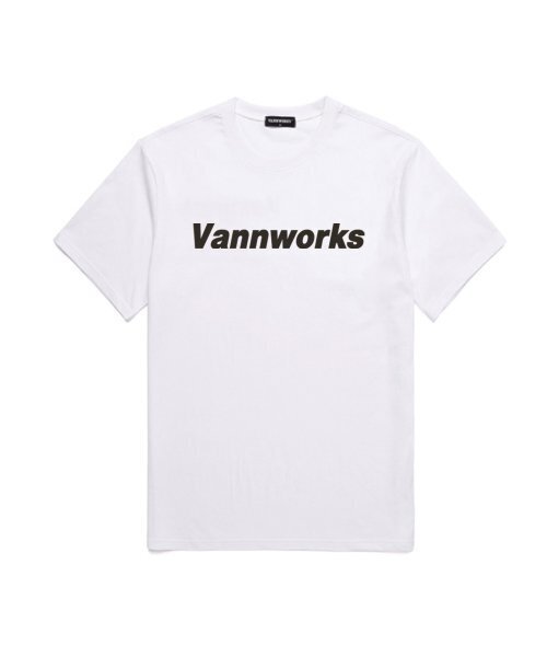 VANNWORKS(バンワークス)の「ベーシックロゴ半袖Tシャツ (VS0009) ホワイト_ブラック(Tシャツ/カットソー・レディース・その他・LARGE/MEDIUM/SMALL/X-LARGE/XX-LARGE)」の1枚目の写真
