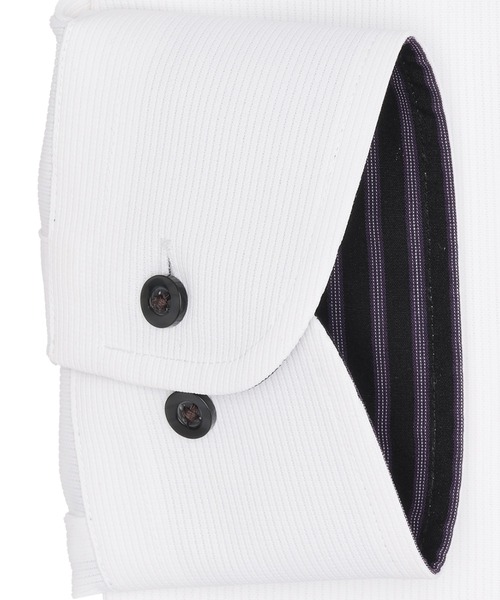 TOKYO SHIRTS(トウキョウシャツ)の「形態安定ノンアイロン ワイド 長袖ストレッチビジネスワイシャツ(大きいサイズ・長いサイズ)(ビジネスシャツ・メンズ・ホワイト・首回り39cm-裄丈88cm/首回り41cm-裄丈90cm/首回り42cm-裄丈90cm/首回り43cm-裄丈90cm/首回り45cm-裄丈82cm/首回り45cm-裄丈86cm/首回り45cm-裄丈90cm/首回り47cm-裄丈86cm/首回り47cm-裄丈90cm)」の3枚目の写真