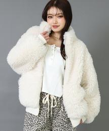 ANAP（アナップ）の「ボリューム プードル ファー ブルゾン コート（ブルゾン）」