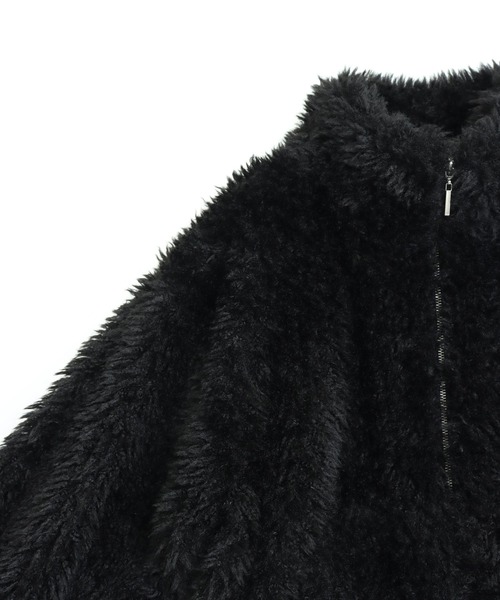 ANAP（アナップ）の「ボリューム プードル ファー ブルゾン コート（ブルゾン・レディース・アイボリー/ブラック・F）」の14枚目の写真