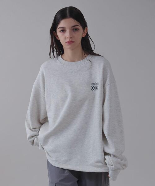 BROWNY（ブラウニー）の「BROWNY/【26年春夏新作】ショートドロストワンポイント刺繍プルオーバー（スウェット・メンズ・杢グレー/ブラック/ネイビー・LARGE/MEDIUM）」の2枚目の写真