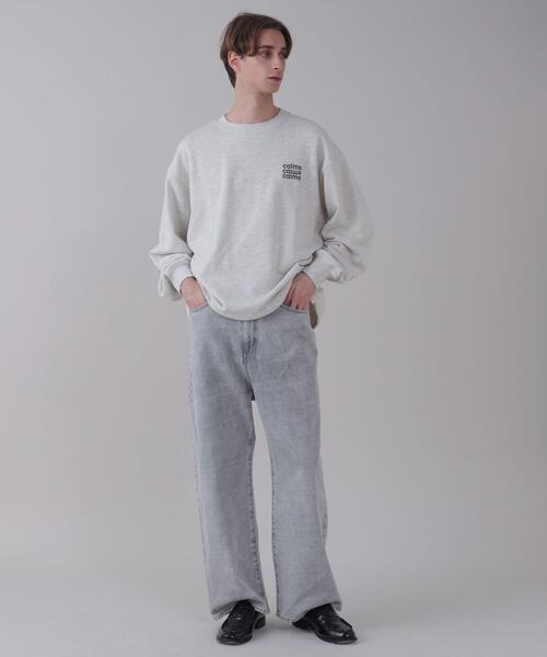 BROWNY（ブラウニー）の「BROWNY/【26年春夏新作】ショートドロストワンポイント刺繍プルオーバー（スウェット・メンズ・杢グレー/ブラック/ネイビー・LARGE/MEDIUM）」の5枚目の写真