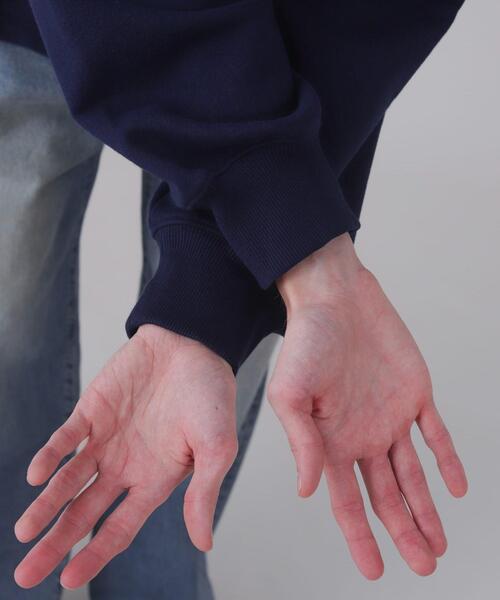 BROWNY（ブラウニー）の「BROWNY/【26年春夏新作】ショートドロストワンポイント刺繍プルオーバー（スウェット・メンズ・杢グレー/ブラック/ネイビー・LARGE/MEDIUM）」の11枚目の写真