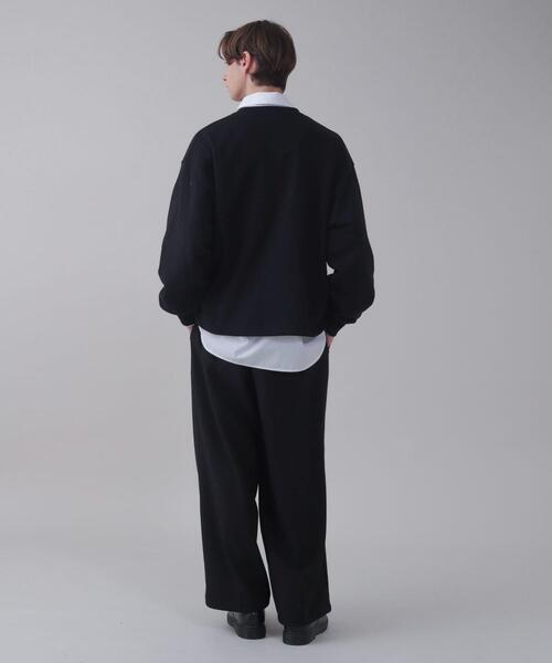 BROWNY（ブラウニー）の「BROWNY/【26年春夏新作】ショートドロストワンポイント刺繍プルオーバー（スウェット・メンズ・杢グレー/ブラック/ネイビー・LARGE/MEDIUM）」の19枚目の写真