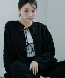 小さいサイズ ジャガードブラウス 低身長さん・小柄女性