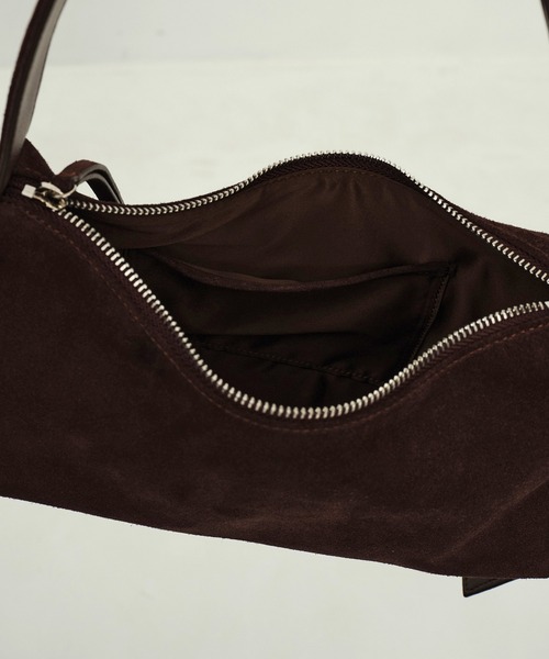 CITY TOKYO（シティトウキョウ）の「Leather Shoulder Bag/レザーショルダーバッグ/横長バッグ/ハンドバッグ（ショルダーバッグ・レディース・ブラック/ブラウン/ホワイト・FREE）」の6枚目の写真