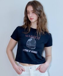 ストーンクロップTシャツ_ブラック