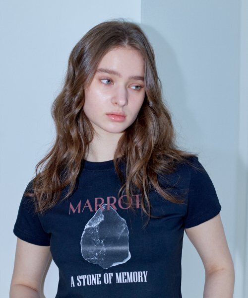 MARROT(マロット)の「ストーンクロップTシャツ_ブラック(Tシャツ/カットソー・レディース・その他・FREE)」の4枚目の写真