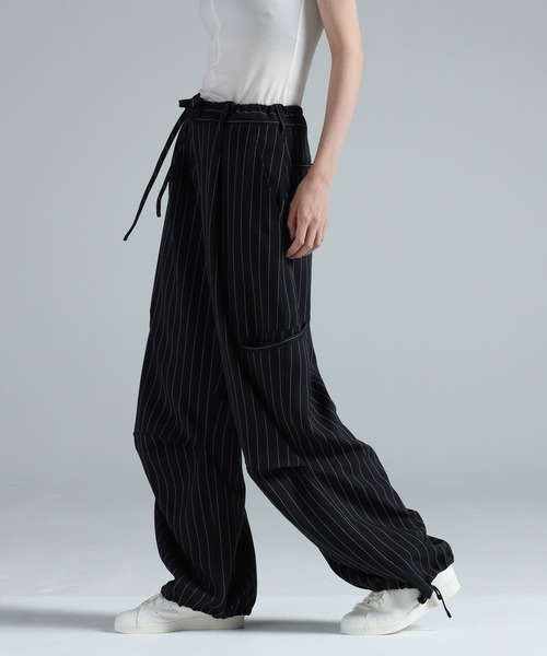 Y-3（ワイスリー）の「Y-3 PINSTRIPE UT STRAIGHT LEG PANTS（その他パンツ・レディース・ブラック・XX-SMALL/X-SMALL/SMALL/MEDIUM/LARGE）」の5枚目の写真