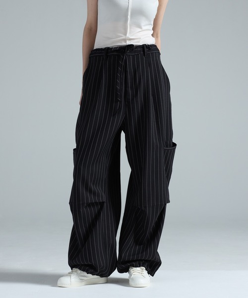 Y-3（ワイスリー）の「Y-3 PINSTRIPE UT STRAIGHT LEG PANTS（その他パンツ・レディース・ブラック・XX-SMALL/X-SMALL/SMALL/MEDIUM/LARGE）」の4枚目の写真