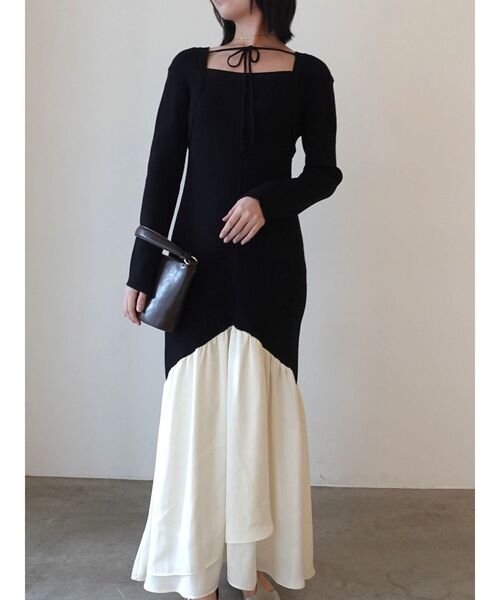 LAGUNAMOON(ラグナムーン)の「ボレロレイヤードニットドッキングワンピース(ワンピース・レディース・ベージュ/ブラック・MEDIUM/SMALL)」の9枚目の写真