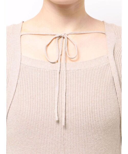 LAGUNAMOON(ラグナムーン)の「ボレロレイヤードニットドッキングワンピース(ワンピース・レディース・ベージュ/ブラック・MEDIUM/SMALL)」の16枚目の写真