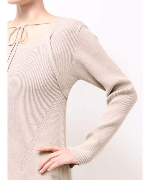 LAGUNAMOON(ラグナムーン)の「ボレロレイヤードニットドッキングワンピース(ワンピース・レディース・ベージュ/ブラック・MEDIUM/SMALL)」の17枚目の写真