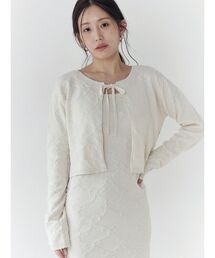 CALNAMUR | リボンジャガードカーディガン(カーディガン/ボレロ)