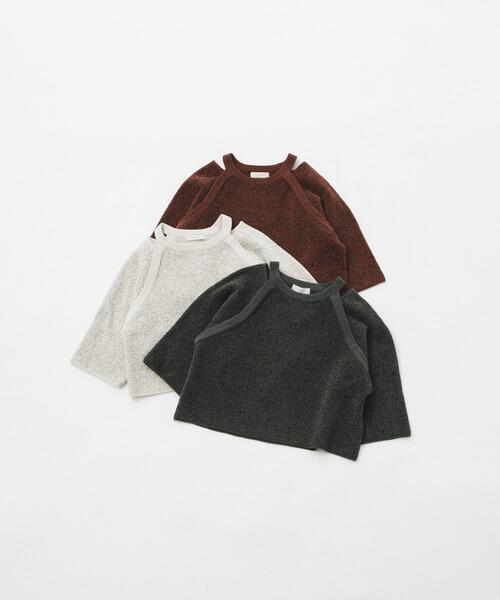 LAATO（ラート）の「jacquard shortsleeve knit（ニット/セーター・レディース・ダークグレー/ライトブラウン/ブラウン・FREE）」の12枚目の写真