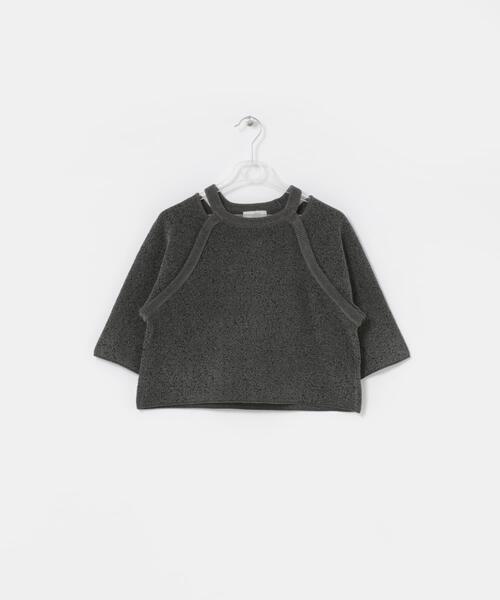 LAATO（ラート）の「jacquard shortsleeve knit（ニット/セーター・レディース・ダークグレー/ライトブラウン/ブラウン・FREE）」の15枚目の写真