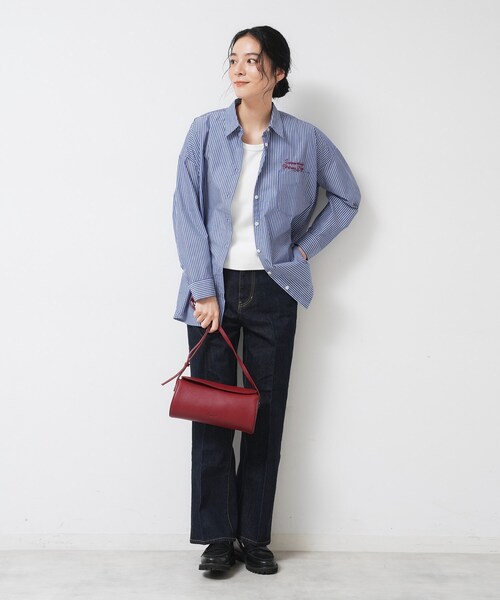 Dessin（デッサン）の「【軽量】本革バレル型ショルダーバッグ（ショルダーバッグ・レディース・レッド系1/ブラック・00）」の6枚目の写真