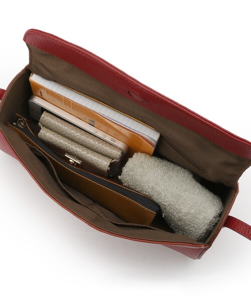 Dessin（デッサン）の「【軽量】本革バレル型ショルダーバッグ（ショルダーバッグ・レディース・レッド系1/ブラック・00）」の14枚目の写真