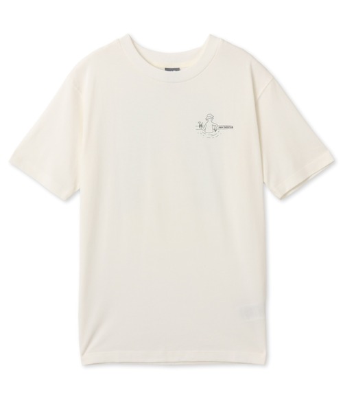 NEW BALANCE（ニューバランス）の「New Balance Fountain T-Shirt / ニューバランス ファウンテンTシャツ（Tシャツ/カットソー・メンズ・ホワイト/ネイビー・M/L/XL）」の3枚目の写真
