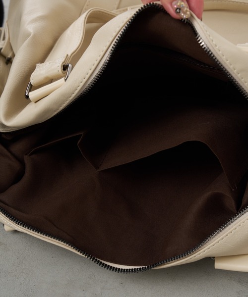 Unitage（ユニテージ）の「2wayボストントートバッグ/トラベルボストンバッグ【select item】（ボストンバッグ・レディース・ブラック/アイボリー・FREE）」の17枚目の写真