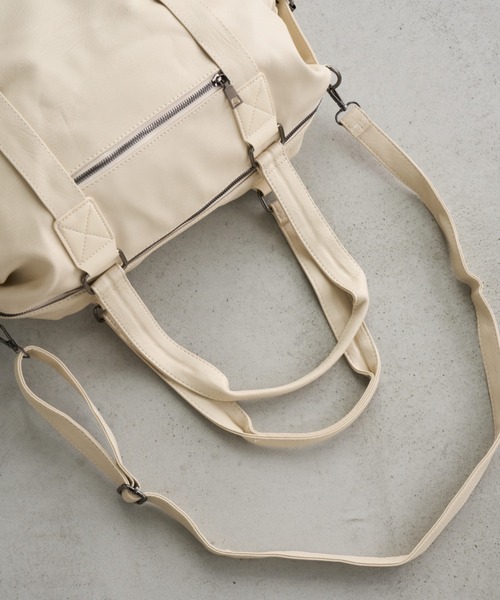 Unitage（ユニテージ）の「2wayボストントートバッグ/トラベルボストンバッグ【select item】（ボストンバッグ・レディース・ブラック/アイボリー・FREE）」の16枚目の写真