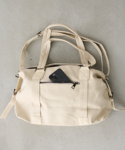 Unitage（ユニテージ）の「2wayボストントートバッグ/トラベルボストンバッグ【select item】（ボストンバッグ・レディース・ブラック/アイボリー・FREE）」の15枚目の写真